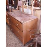 Wood effect 3 drawer dressing unit