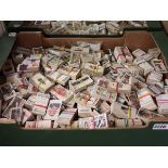 Shallow tray of cigarette cards