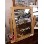 (2018) Modern light oak free standing dressing table mirror