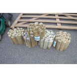 5 rolls of 1.8m x 0.15m log roll edging