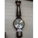 Modern English mahogany cased barometer