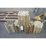 5 rolls of 1.8m x 0.30m log roll edging