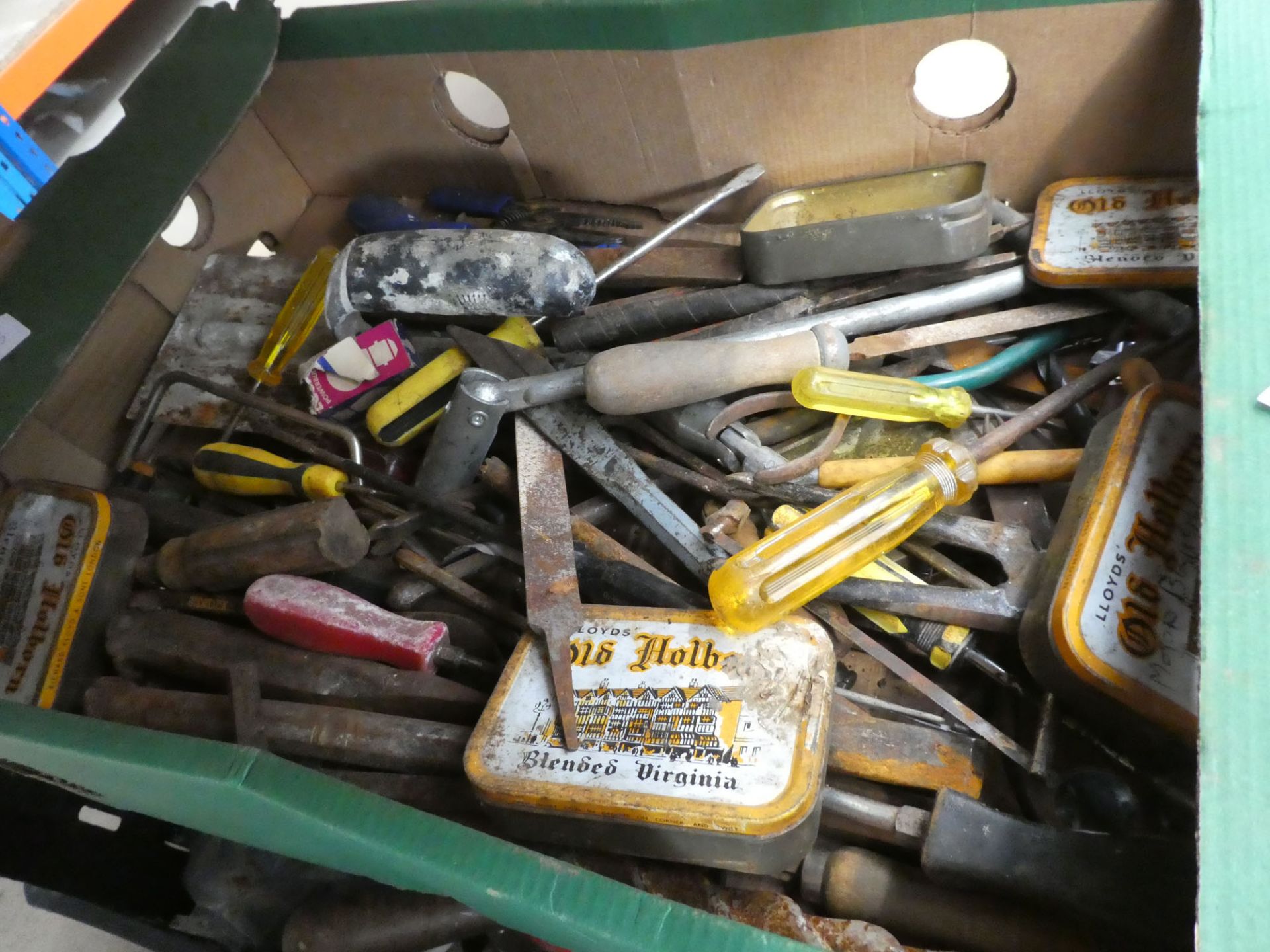 Large underbay containing four cantilever metal tool boxes, two vintage military boxes and two large - Image 5 of 8