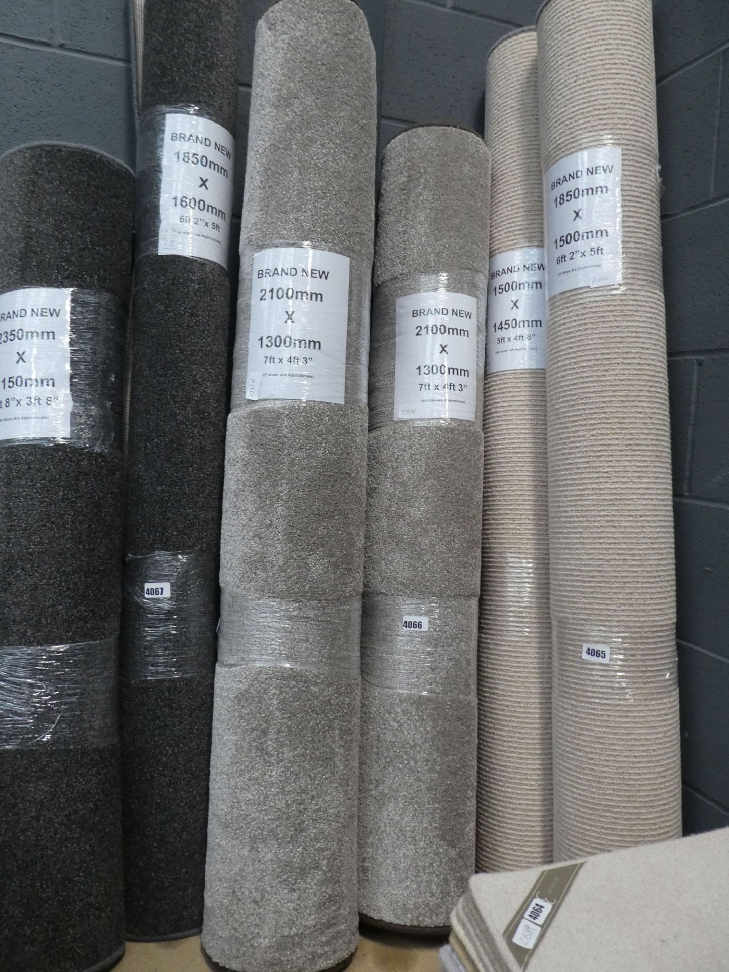 2 grey mats approx 2100mm x 1300mm (approx)