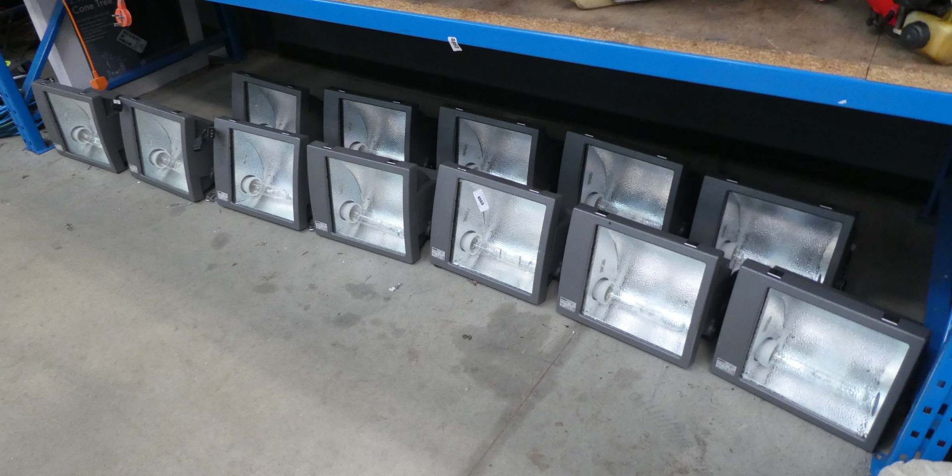 12 large Gewiss halide flood lights