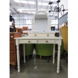 Cream painted dressing table with swing mirror