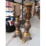 Pair of brass candlesticks