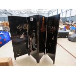 Miniature lacquered 3 fold room divider