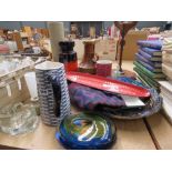 Quantity of studio pottery, general glassware and china