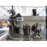 3 Dragon figures