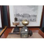 Two oil lamps plus a coaching lamp