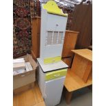 5299 - 1950's painted kitchen cupboard plus a white and yellow painted cabinet