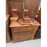 Satin walnut dressing chest