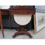 Victorian mahogany work table