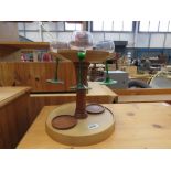 Turned beech swivel wine glass rack