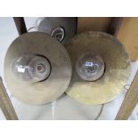 4 industrial ceiling lights with large glass shades