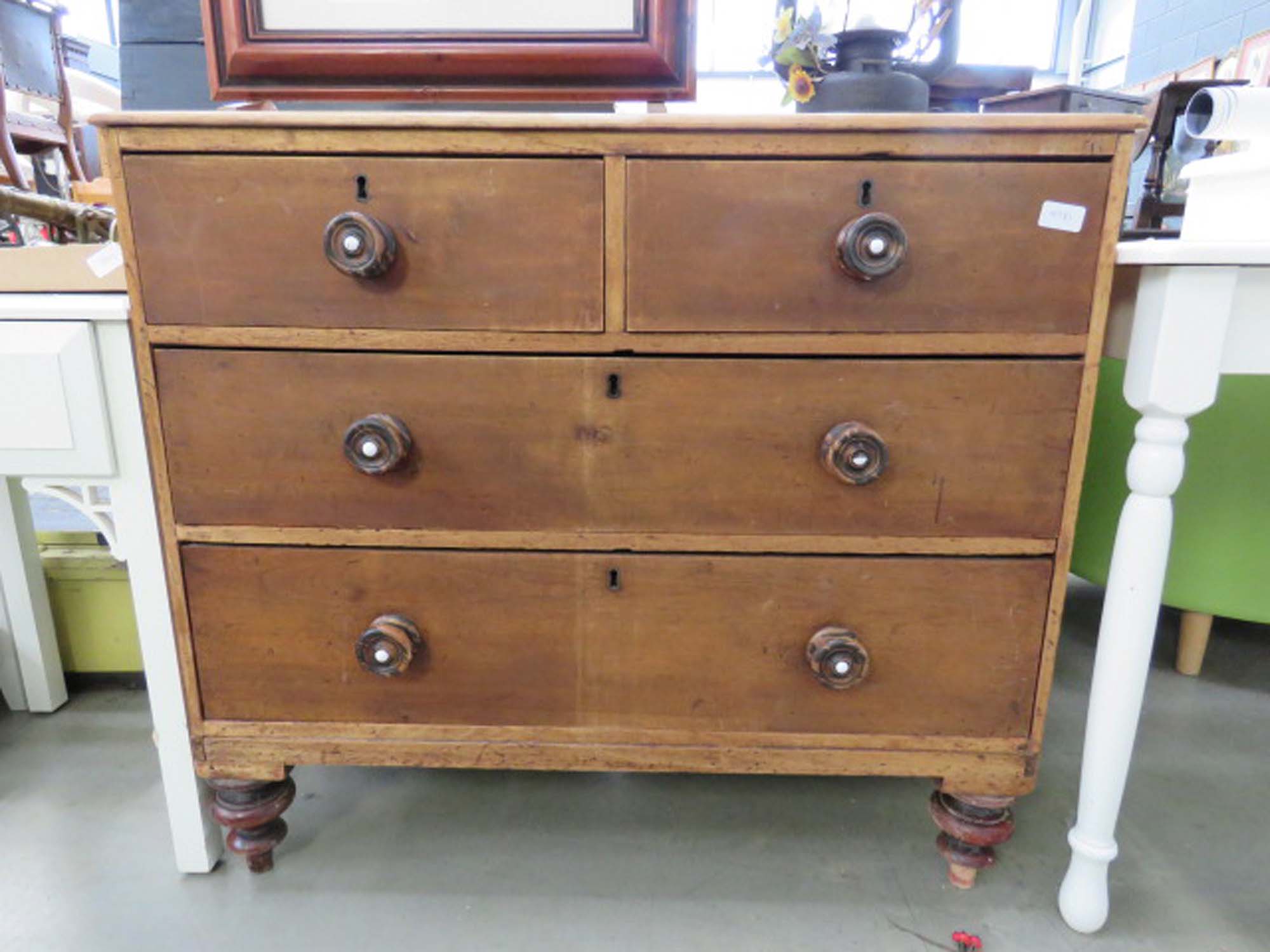 Pine chest of two over two drawers