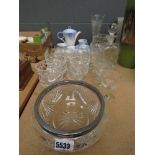 WITHDRAWN Quantity of glassware to include sundae dishes, wine glasses, decanters plus a Shelley