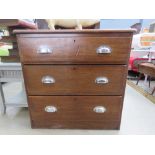 Beech chest of 3 drawers