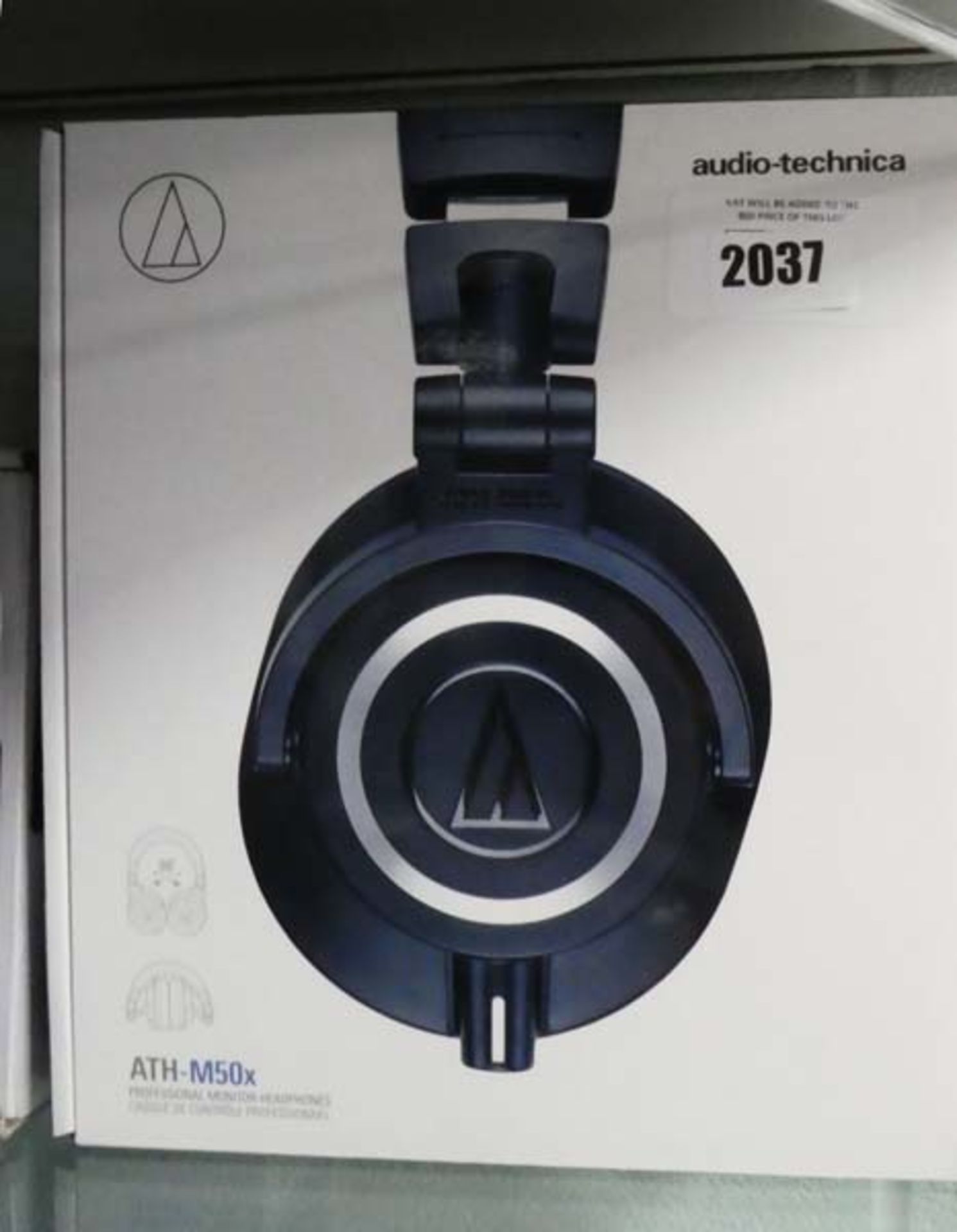 Boxed Audio-Techinca professional monitor headphones model ATH-M50X