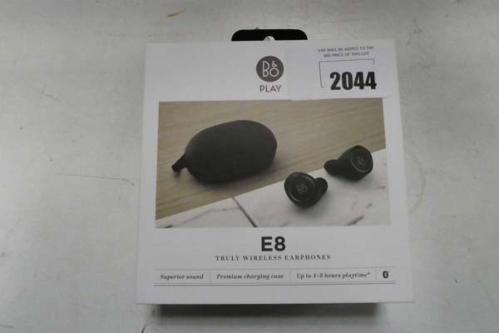 Bang and Olufsen E8 wireless earphones with charging case and box - Image 2 of 2