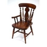 A miniature doll's chair in mahogany, h.