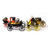 Four scratch-built models of carriages *Sydney Benford was a Bedford artist and sculptor who