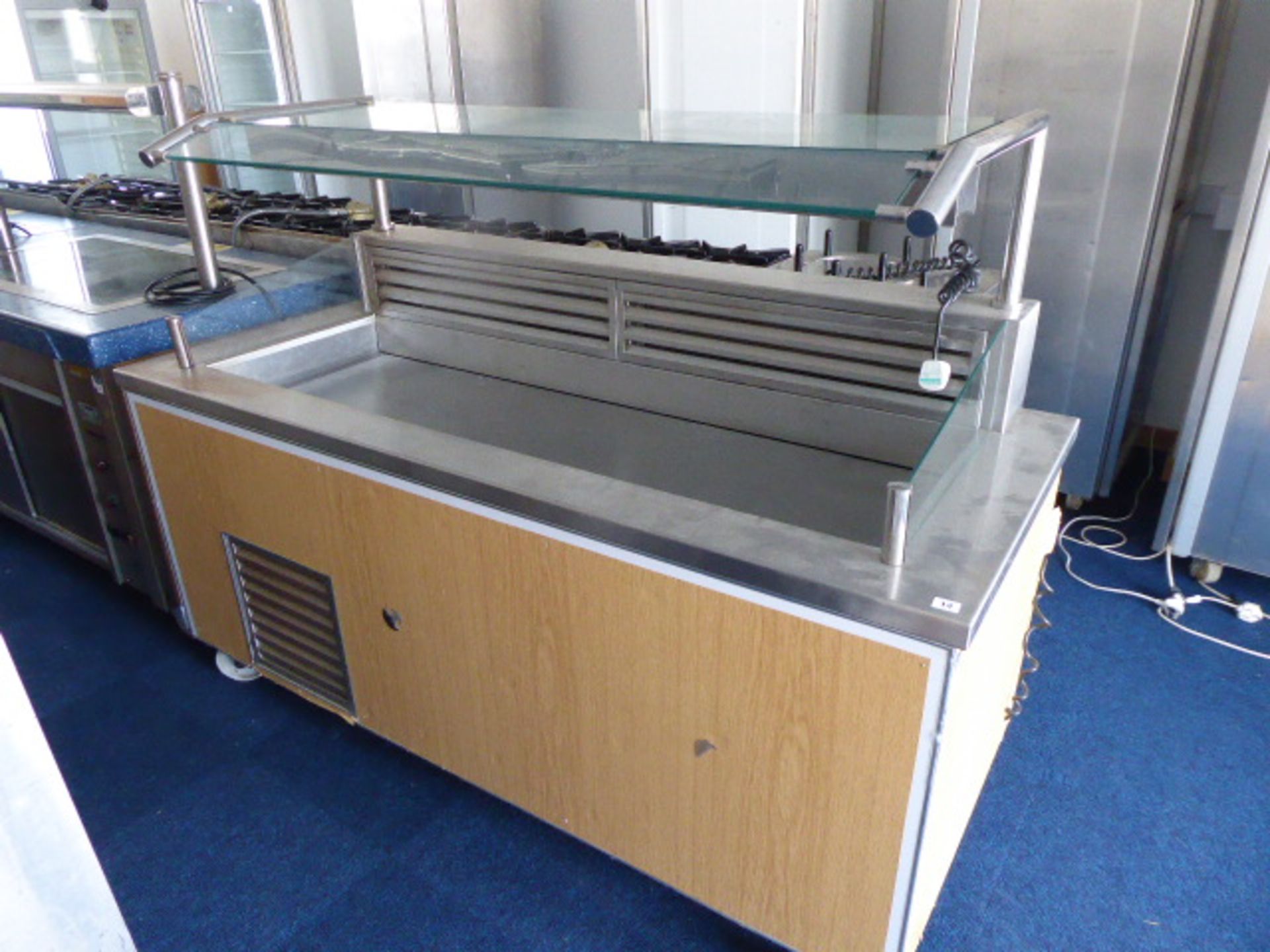 180cm mobile refrigerated salad bar