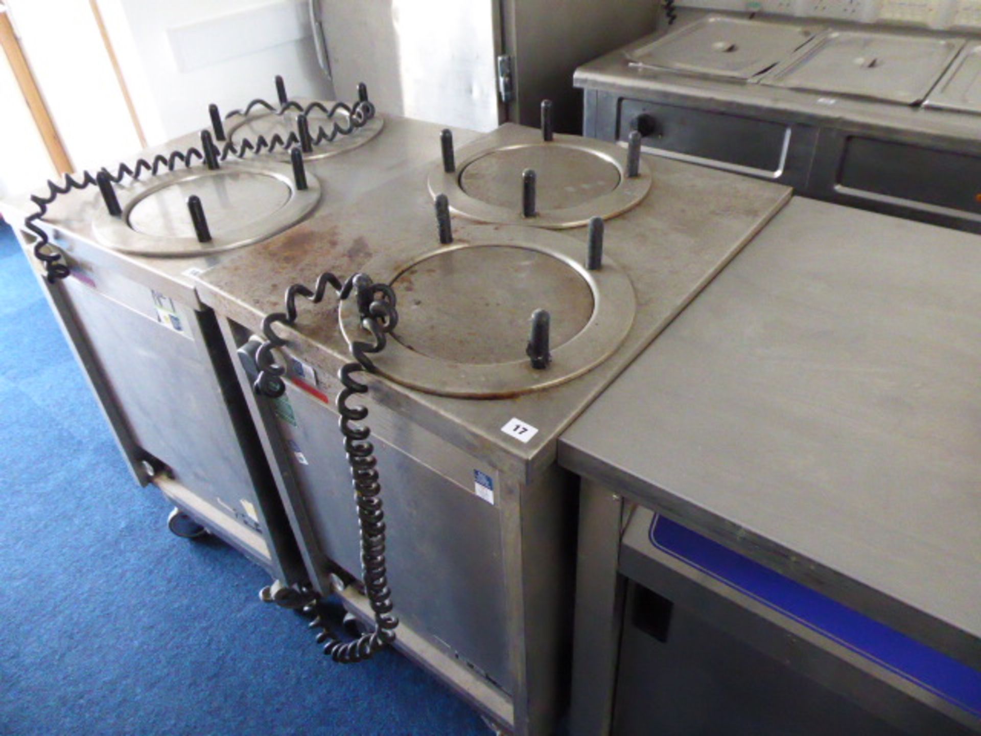 56cm x 70cm Still double plate lowerator with heater on castors