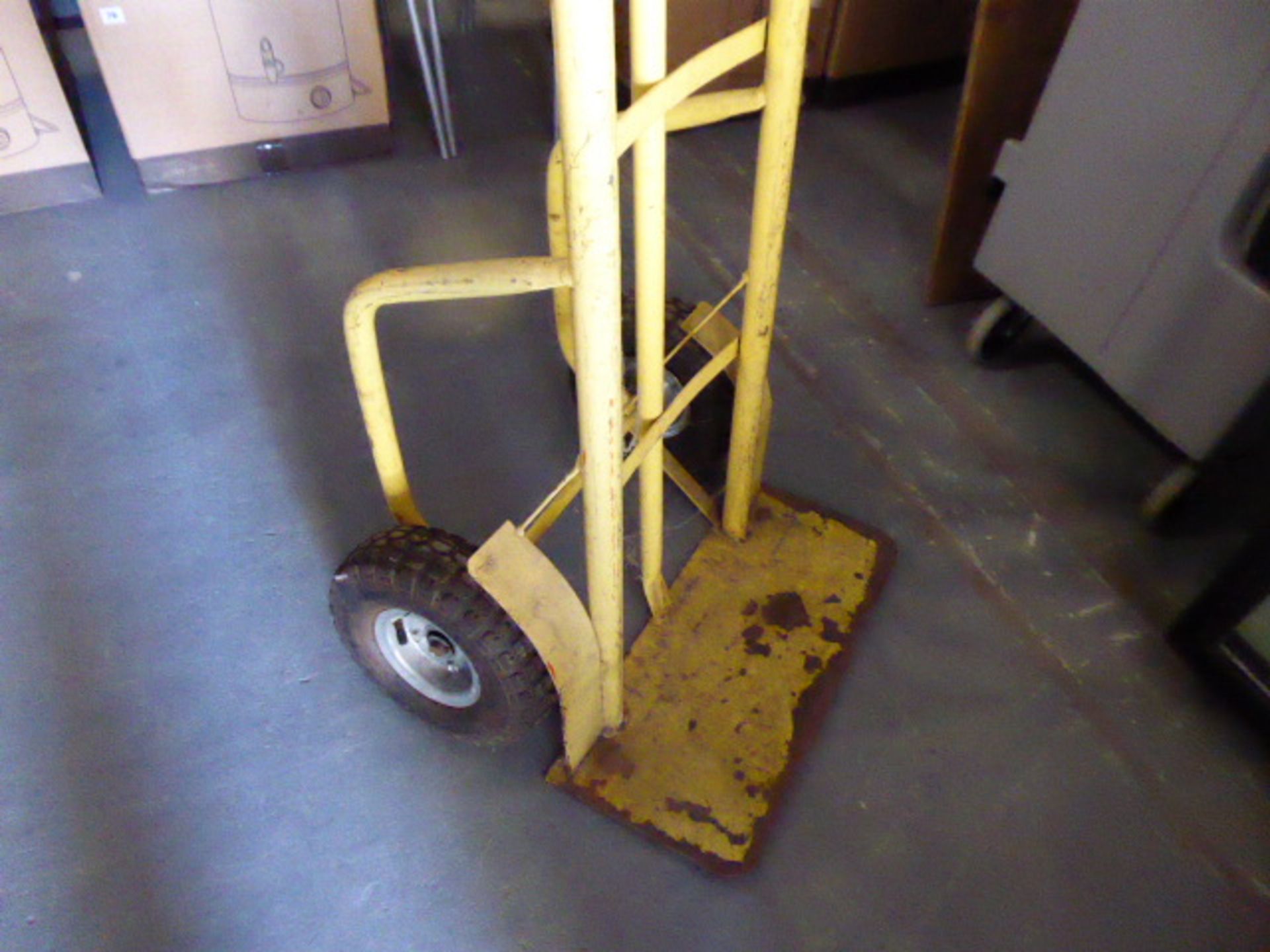 Yellow sack trolley with pump up wheels - Image 2 of 2