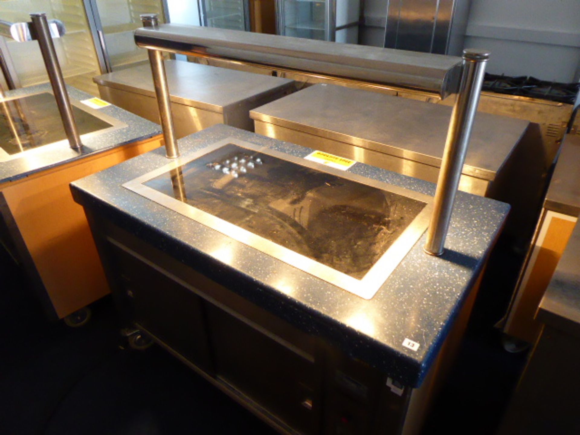 135cm Electric Grundy Eclipse mobile heated servery with ceramic top and sliding cupboard under - Image 5 of 6