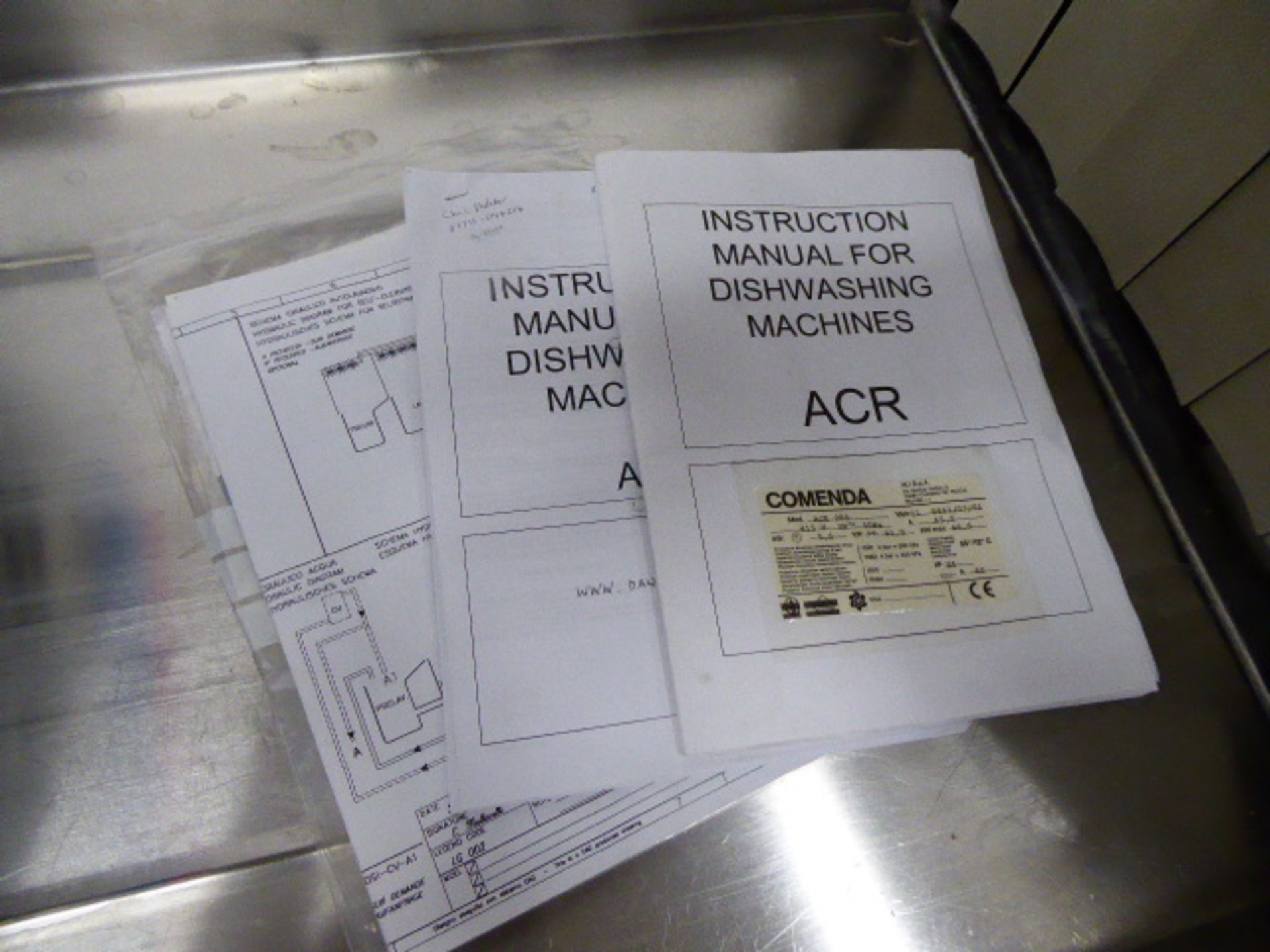 Comenda model ACR 205 flight deck dishwasher, 3 phase with associated single bowl pre rinse - Image 2 of 11