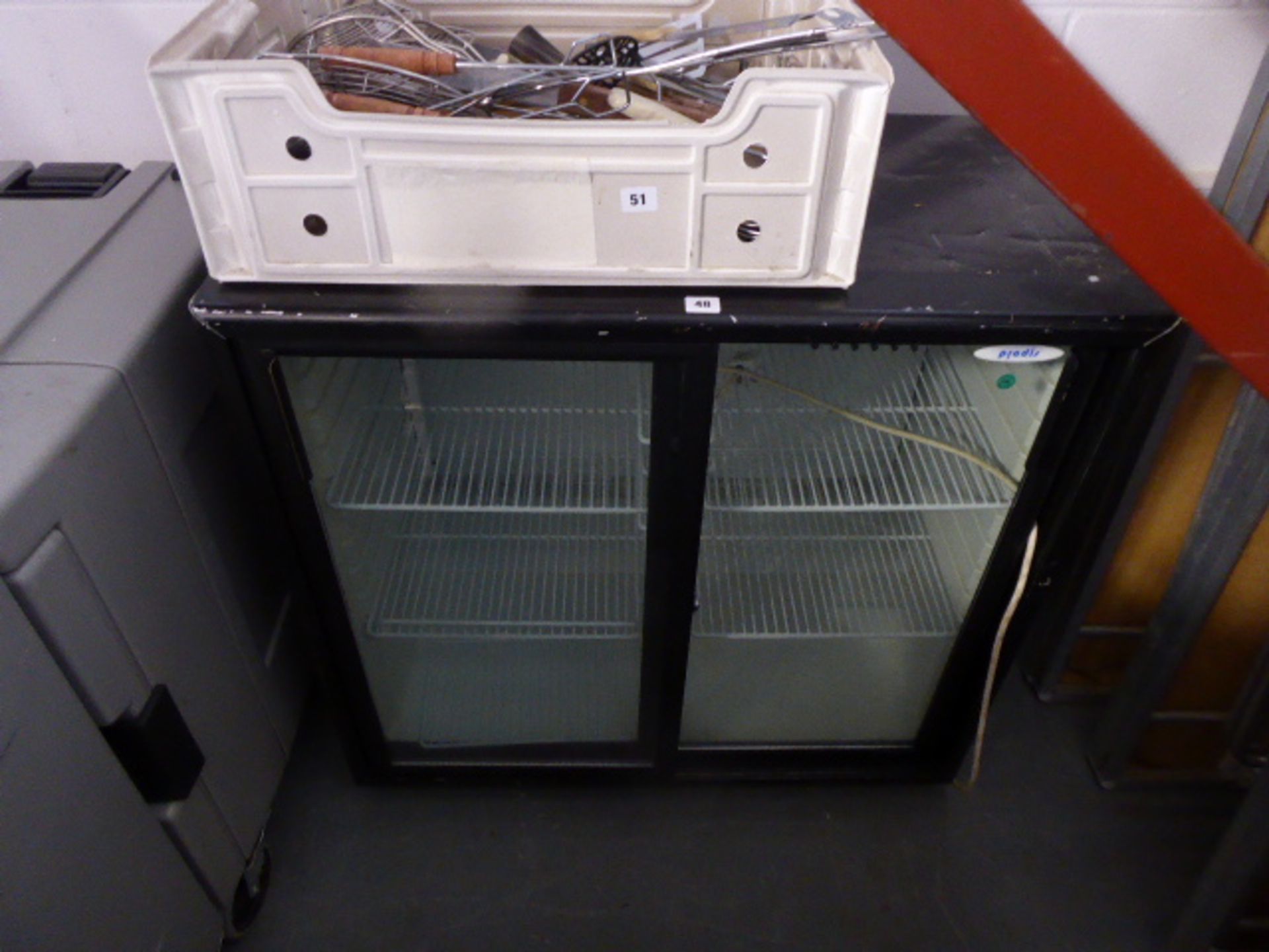 90cm Prodis under counter glazed display fridge - Image 2 of 2