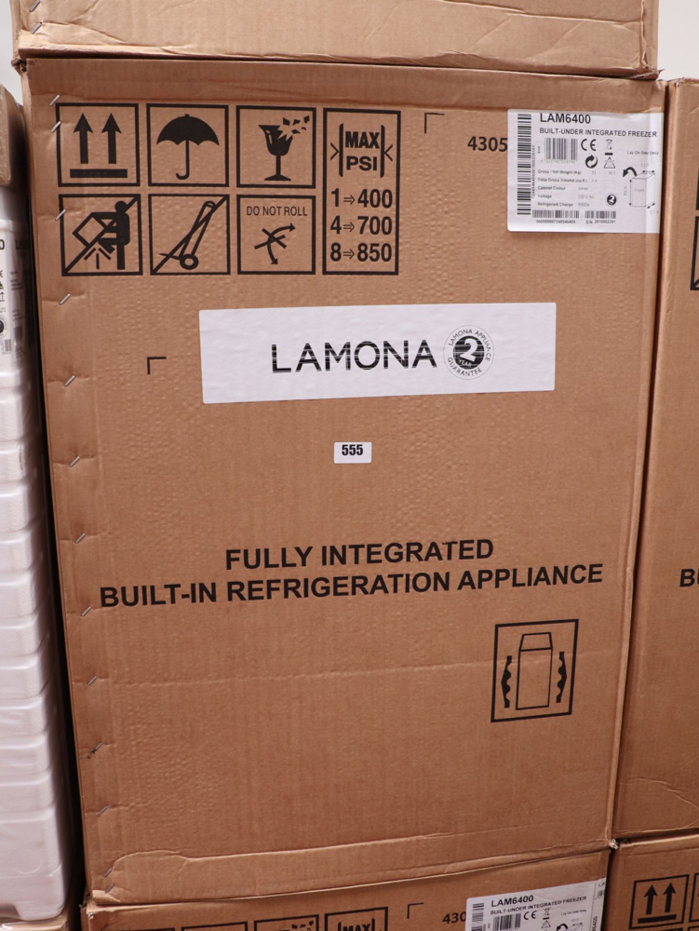 Lamona 6400 built-under integrated freezer