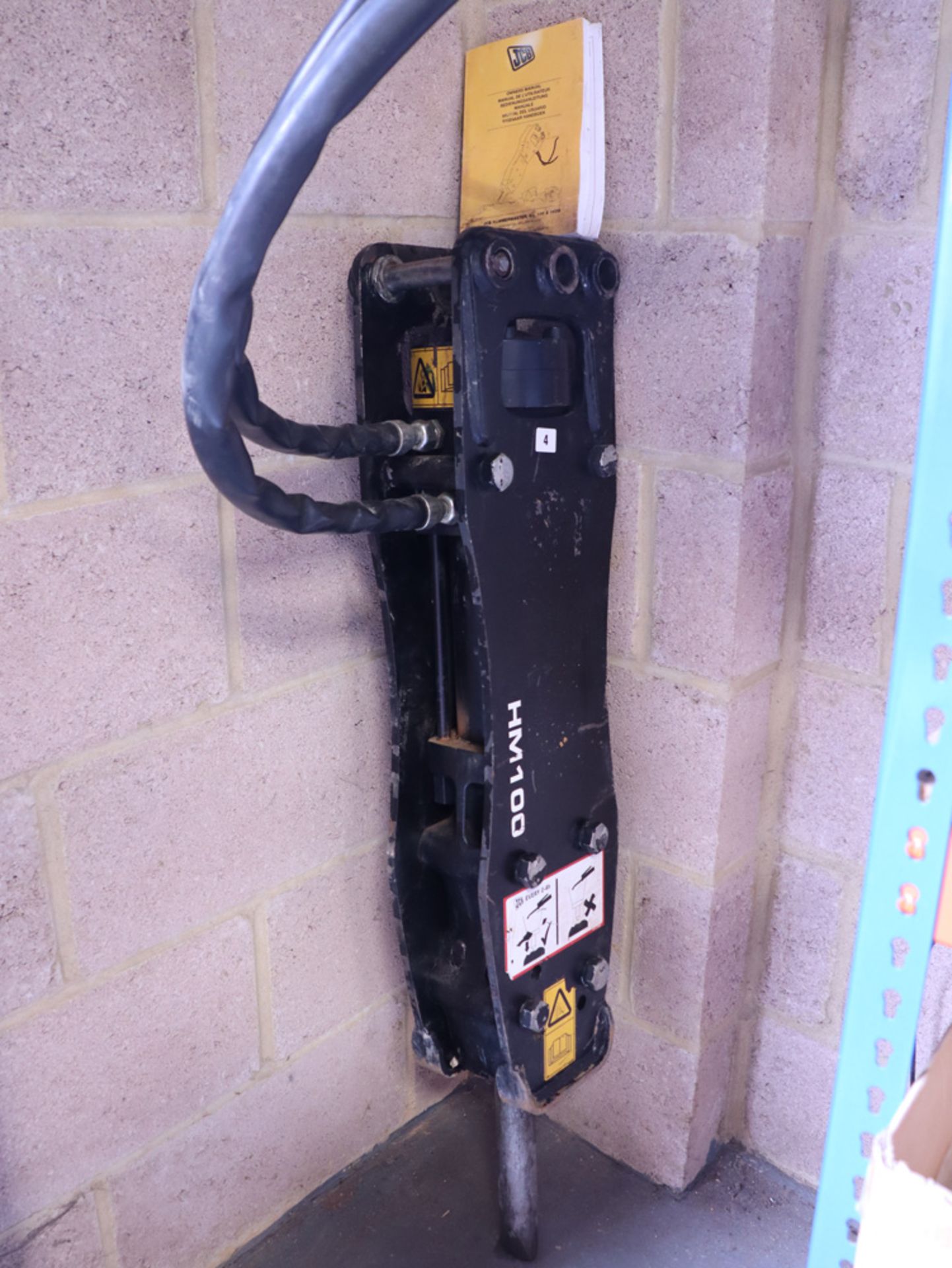 JCB HM100 pecker breaker unit with handbook