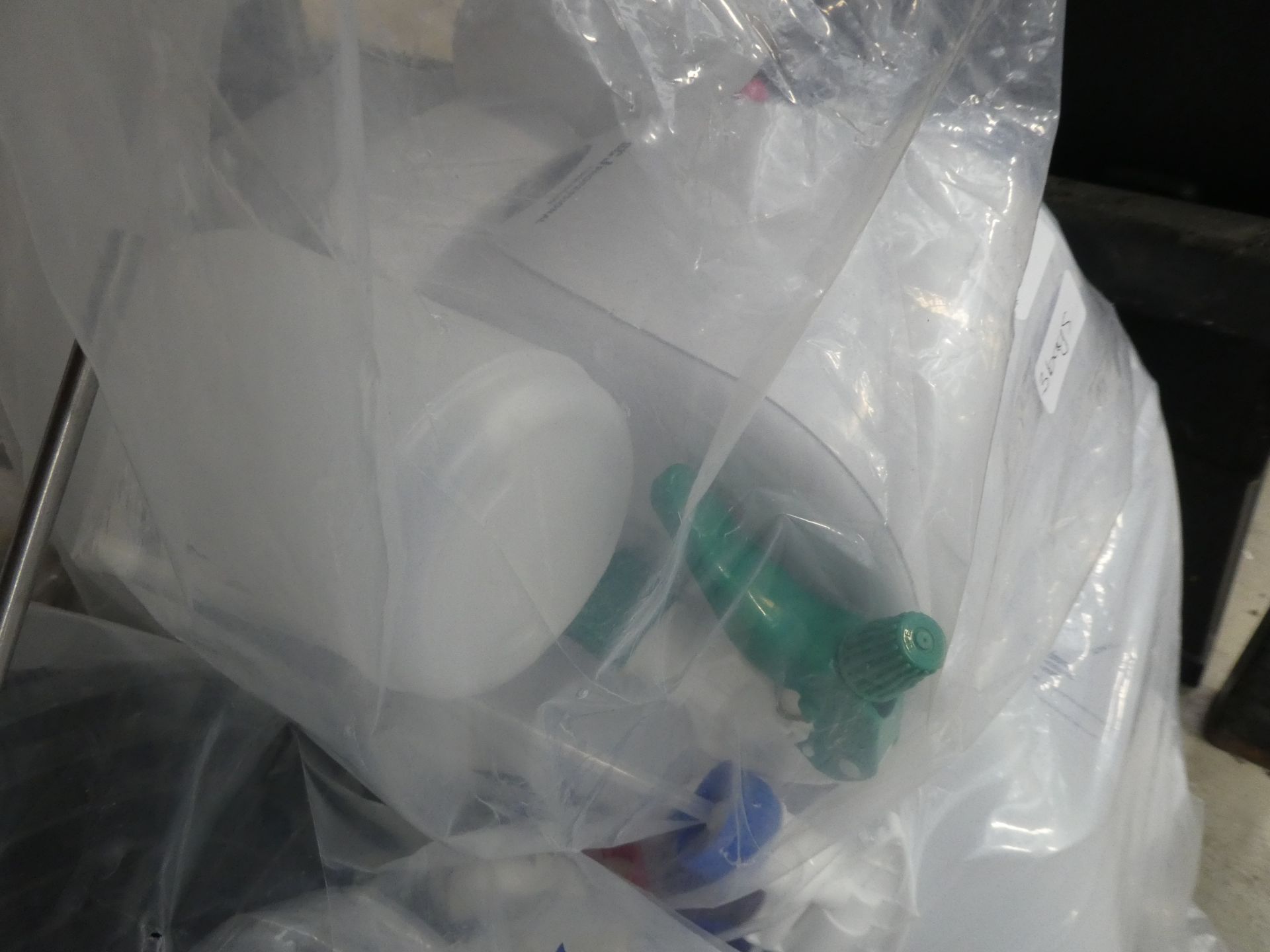 3 bags containing hand cleaner, water bottles, window vents, rubber hose, etc - Image 2 of 3