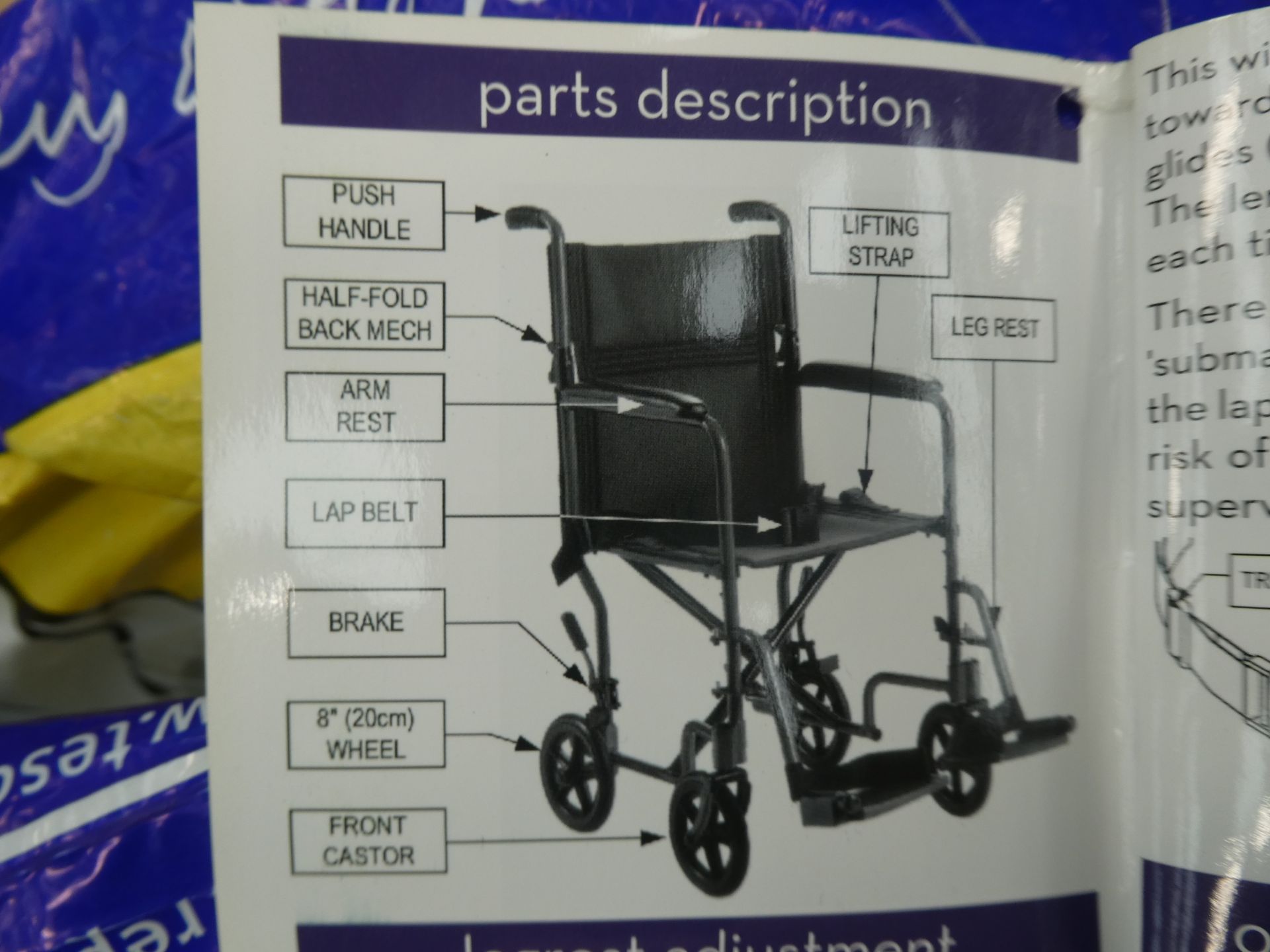 Drive boxed folding wheelchair - Image 3 of 3