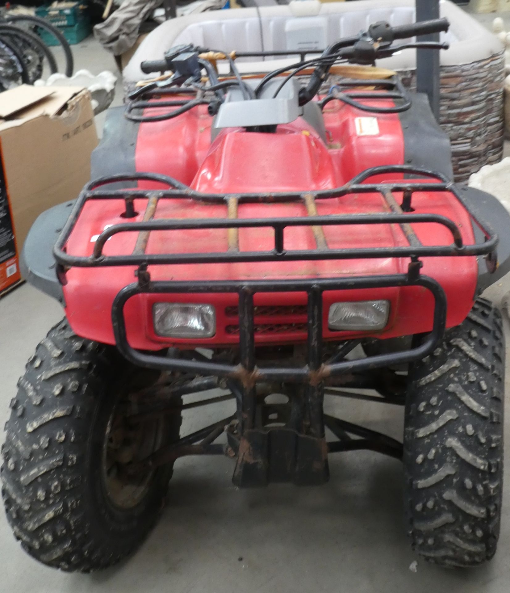 Honda big red 300 petrol powered quad bike with keys - Image 3 of 3