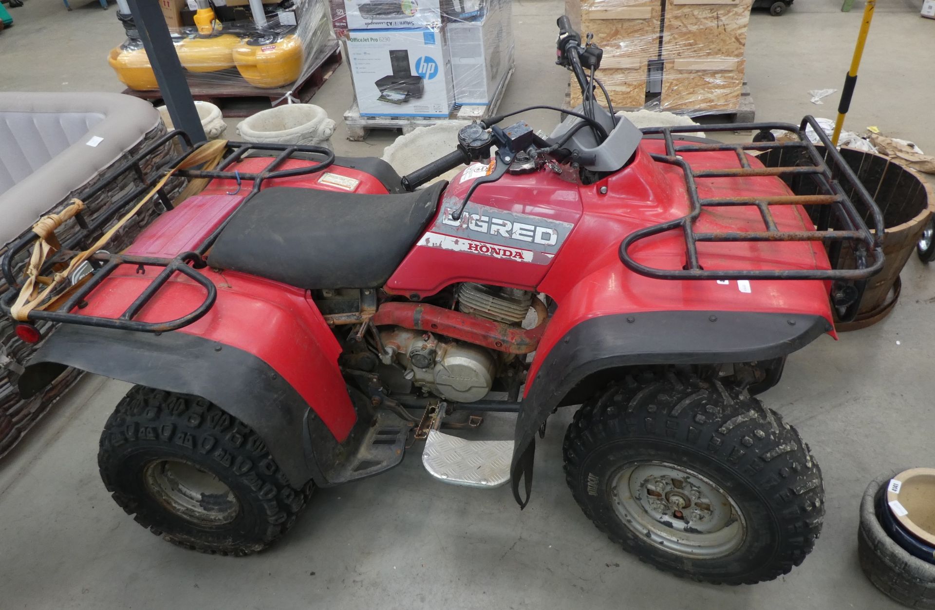 Honda big red 300 petrol powered quad bike with keys