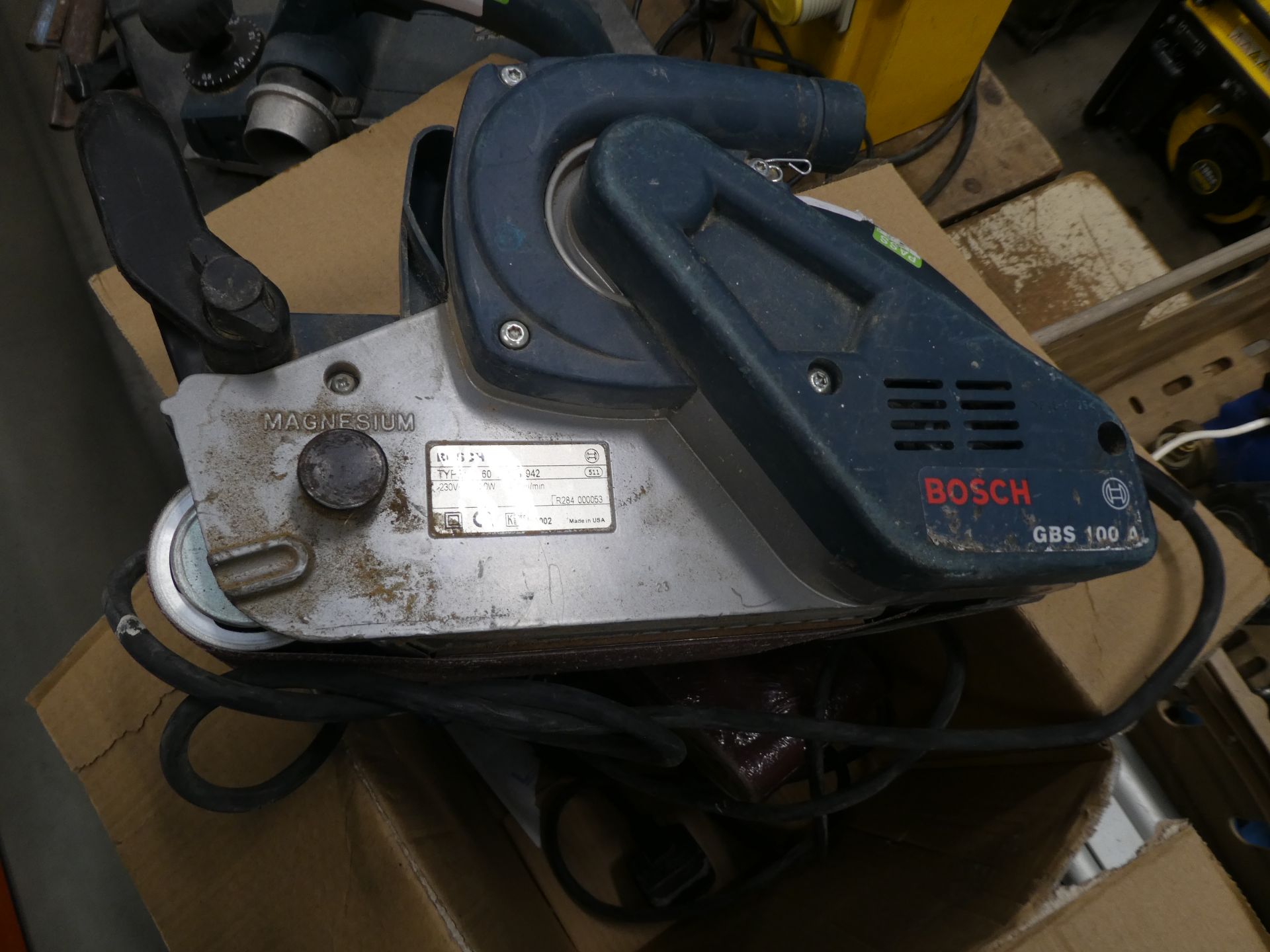 Box containing Bosch sander and electric plane - Image 2 of 2