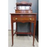 Edwardian writing desk with mirrored gallery