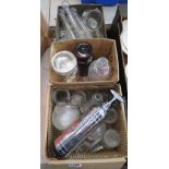 3 boxes containing laboratory glassware