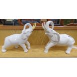2 Portuguese ceramic elephants