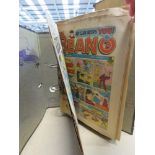 Lever arch folder with a qty of Beano magazines