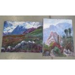 (2119RR) 365 - Sylvia Molloy (1914-2008), 'Mountain Cacti', signed, oil on canvas, 76 x 60.5 cm,