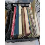 Box of vinyl records