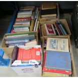 6 boxes containing a large qty of reference books, autobiographies and novels