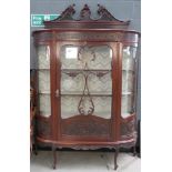 Glazed Edwardian china cabinet