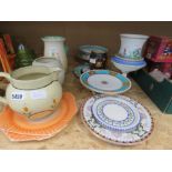 Qty of crockery and china to include jugs, tobacco jar, bon bon dishes and plates