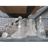 Cage with decanters